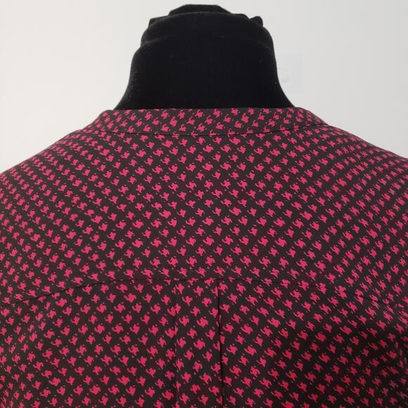 Halogen Black & Pink Long Sleeve 1/4 Zip Front Top Small - Picture 10 of 12